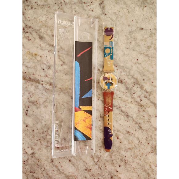 Swatch Artist collection Watch "Lipstick" GK243 new old stock in box with papers - Picture 7 of 12